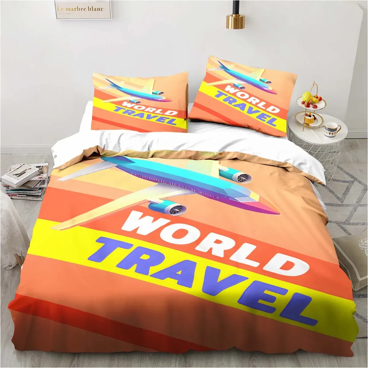 

airport airplane aviation runway set duvet cover set comforter bedding sets pillowcase quilt cover children's room bedding set