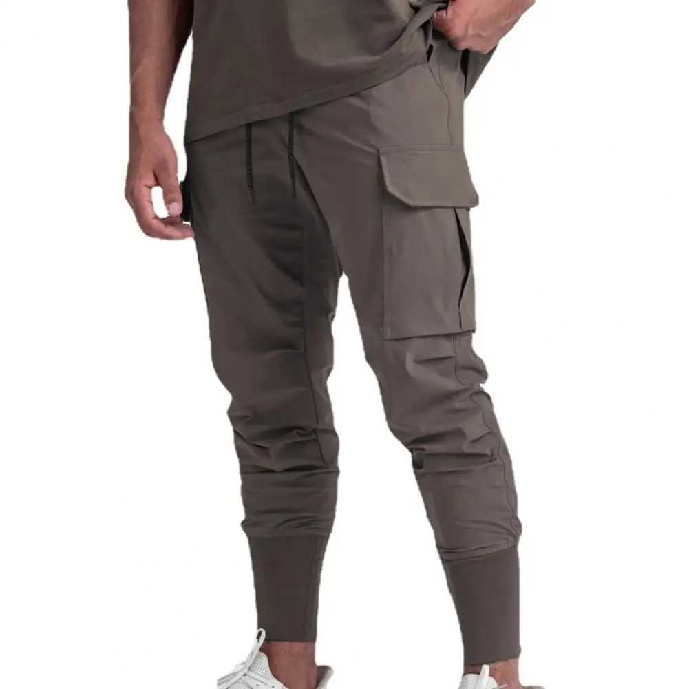 2024 New Men\'s Cargo Pants Summer Thin Loose Quick-Drying Elastic Leggings Running Training Sweatpants Casual Trend Trousers