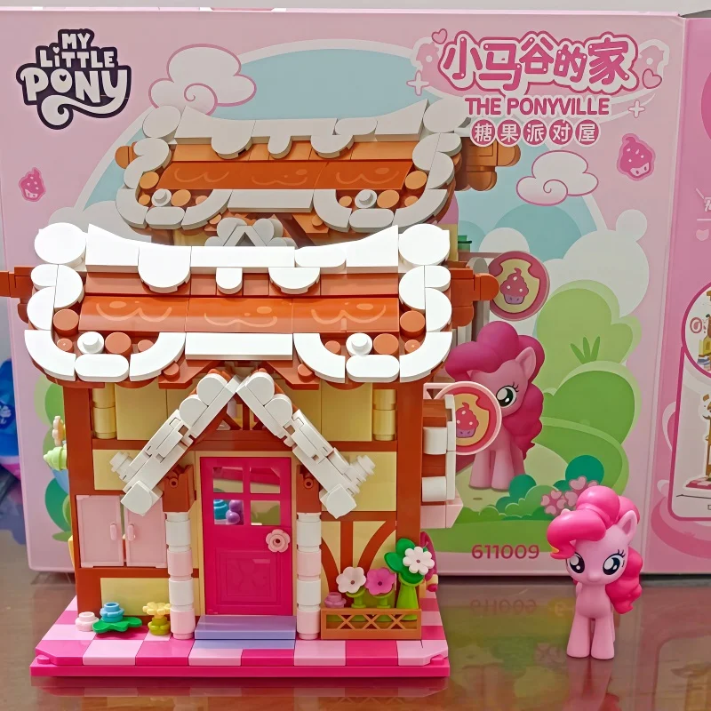 

New My Little Pony Series Building Blocks The Houses of Ponyville Assembled Model Toys Collectible Anime Ornaments Holiday Gifts
