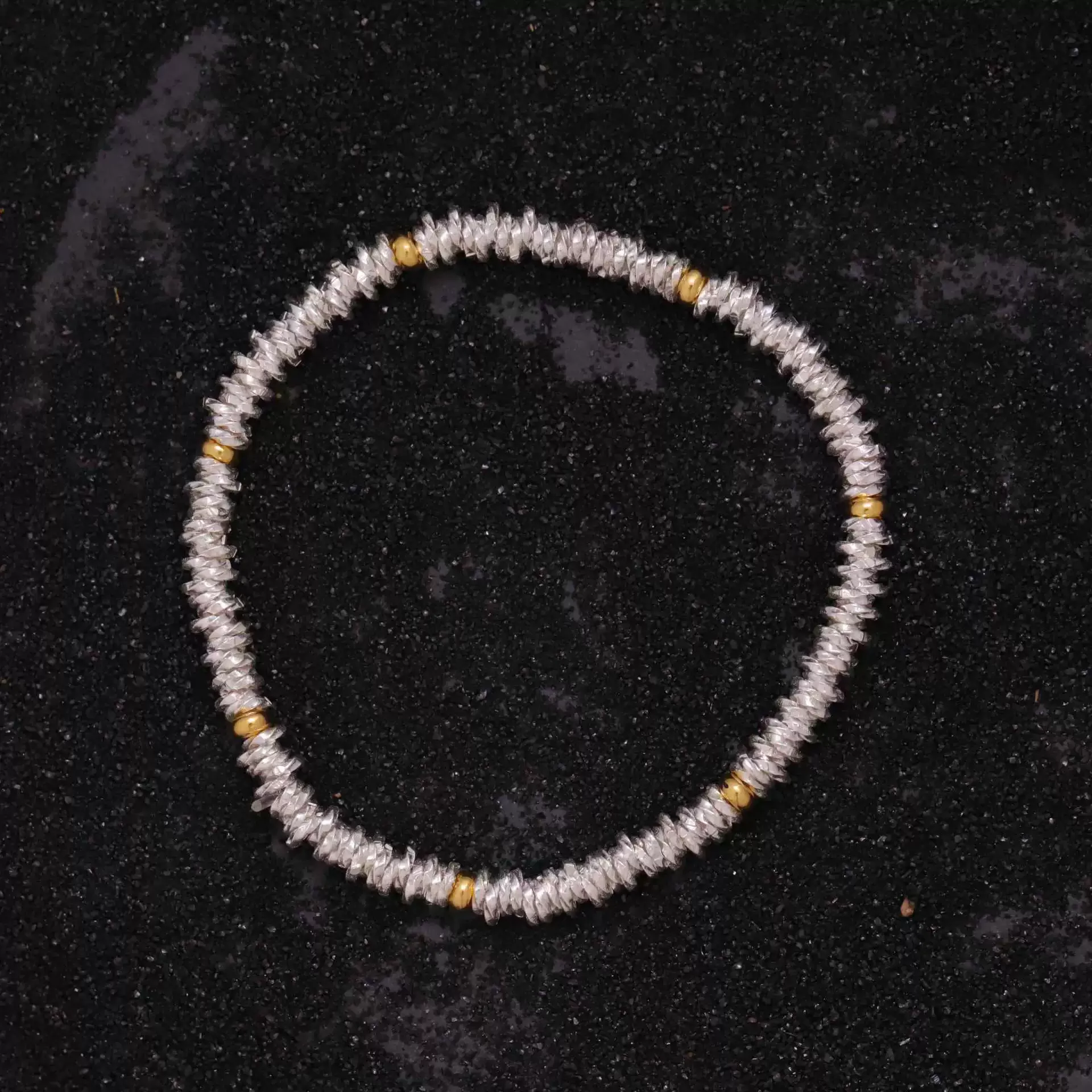 XIYANIKE فضي اللون خرز ذهبي سوار مرن للنساء فتاة موضة جديدة مجوهرات هدية حفلة أساور يومية mujer #2