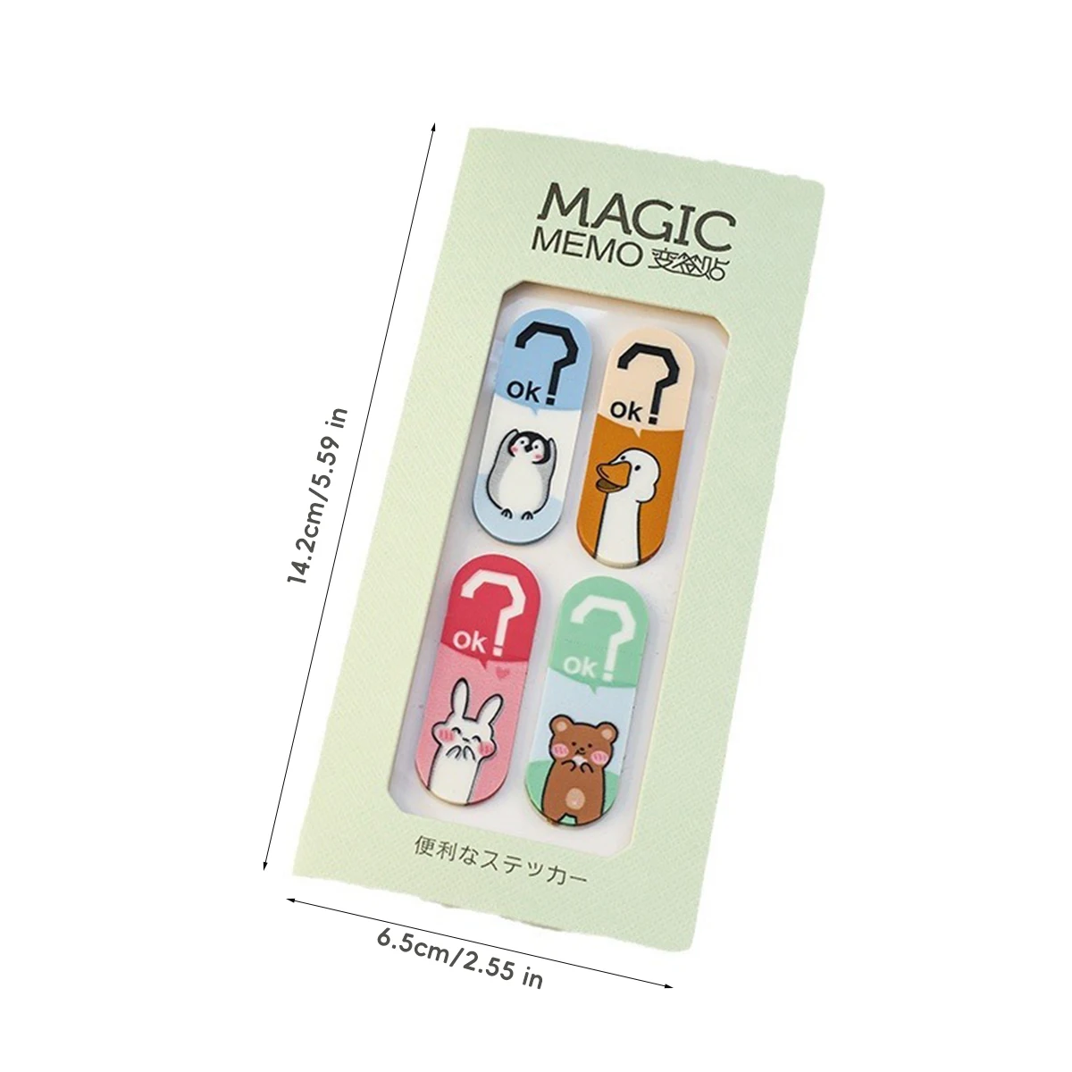 Haftnotizen-Set mit Tiermotiv „Think Duck“, abnehmbare Indexregisterkarten, kreative Aufkleber für Büro, Schule, Organisation, Lesezeichen