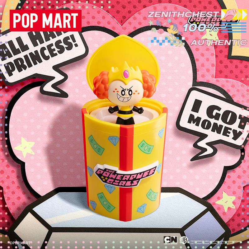 

POP MART The Powerpuff Girls Party Surprise Series слепая коробка очаровательные фигурки героев для домашнего офиса уникальный декор стола подарки
