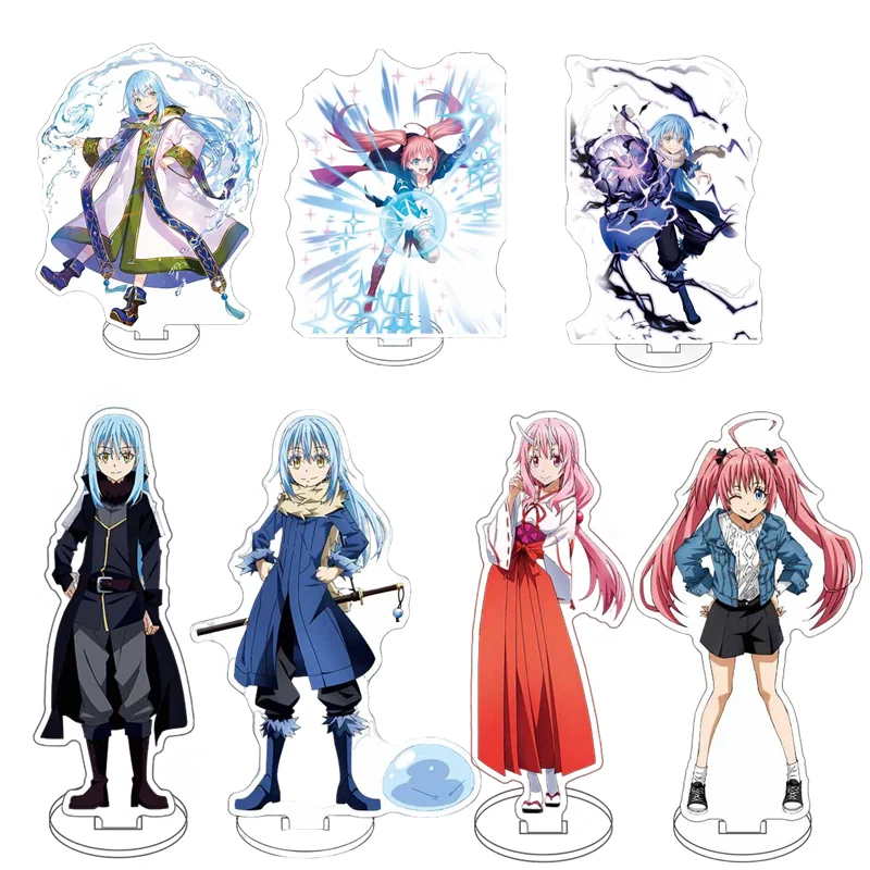 Anime Rimuru Tempest Shuna Shion Acrylic Stand Figure Doll Game Keychain Pendant Keyring for Gift