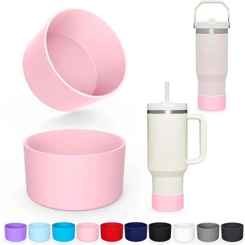 Silicone Insulated Non-Slip Cup Sleeve for 30/40oz Tumbler Water Bottle Silicone Boot Bottom Sleeve Cover Cup Protective Sleeve
