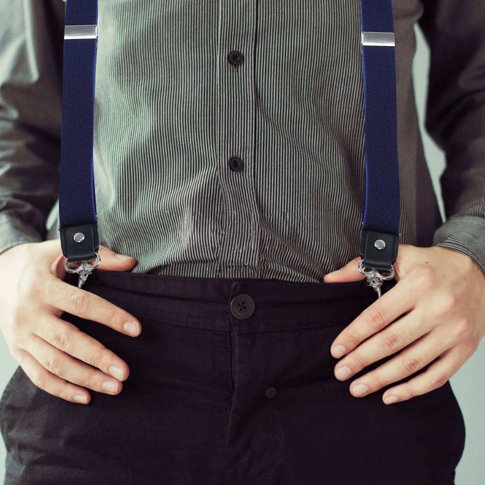 الكبار هوك الحمالات قابل للتعديل الثقيلة الأشرطة المرنة مقاطع آمنة فستان السراويل ملابس رسمية غير رسمية الرجال الحمالات