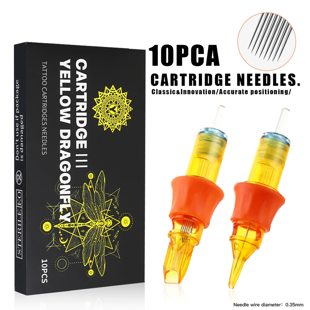 

10PCS RL/RS/RM Disposable Cartridges Tattoo Needles For Permanent Lip Eyebrow Makeup Round Liner Needles for Tattoo Machine Pen