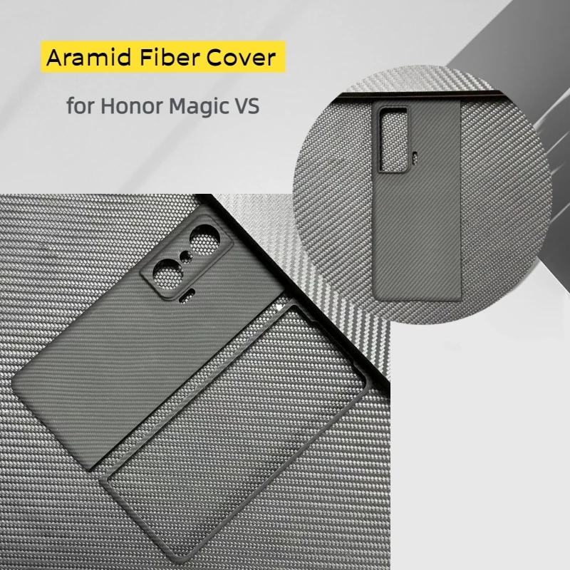 

Чехол из арамидного волокна для Honor Magic VS, ультратонкий жесткий чехол для телефона с защитой от падения, защитный чехол из углеродистой ткани спереди и сзади