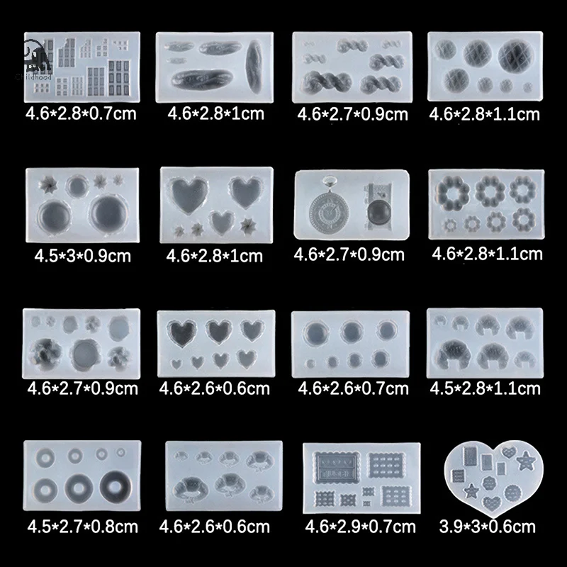 ミニビスケットパンドーナツシリコーン型 DIY 食品デザートおもちゃ陶器粘土樹脂アートモールドケーキ装飾ドールハウスアクセサリー