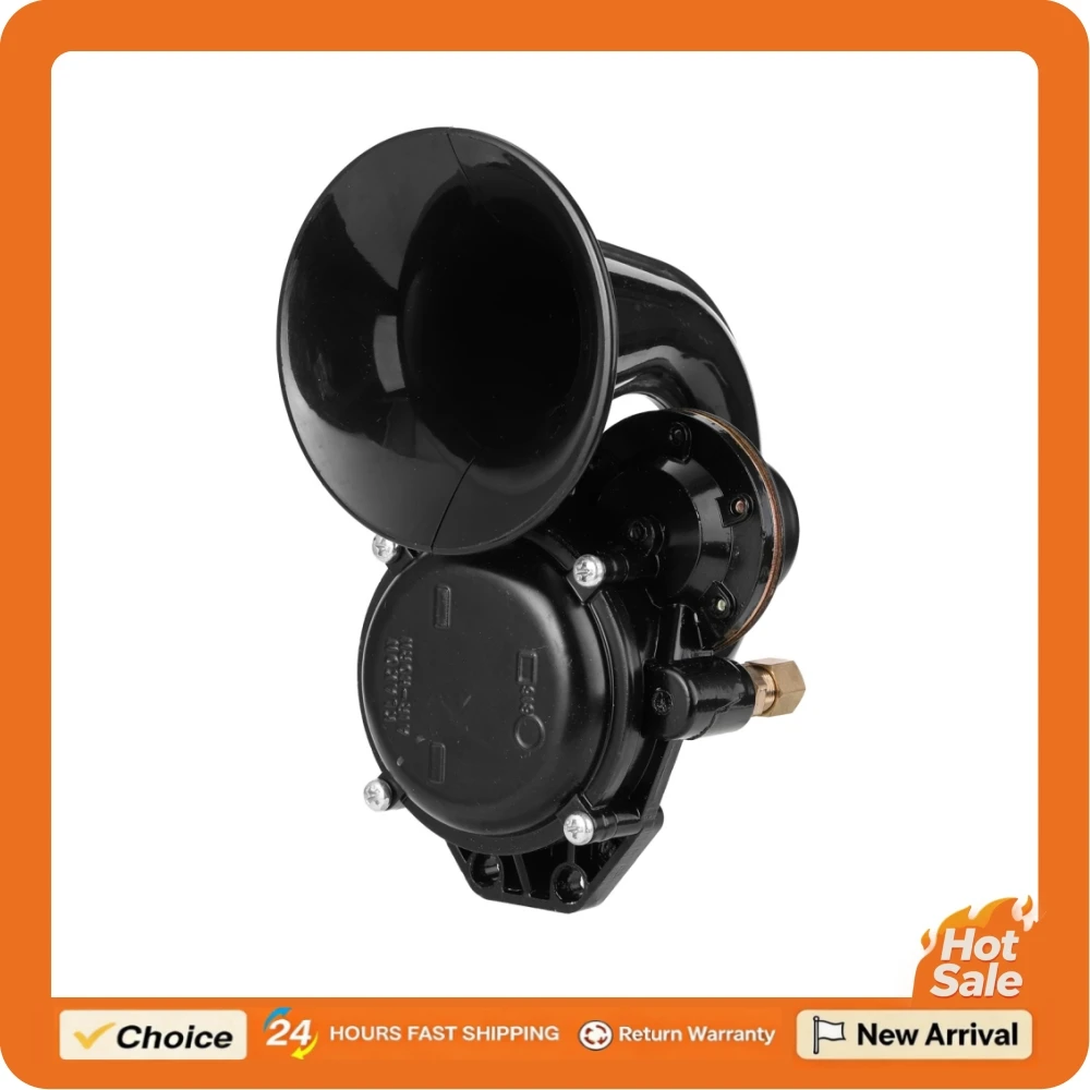 12/24V SuperLoud Trumpet Air Horn with Electric Valve Flat 135db Loud Air Horn for Auto Vehicle Trucks Car Accessories