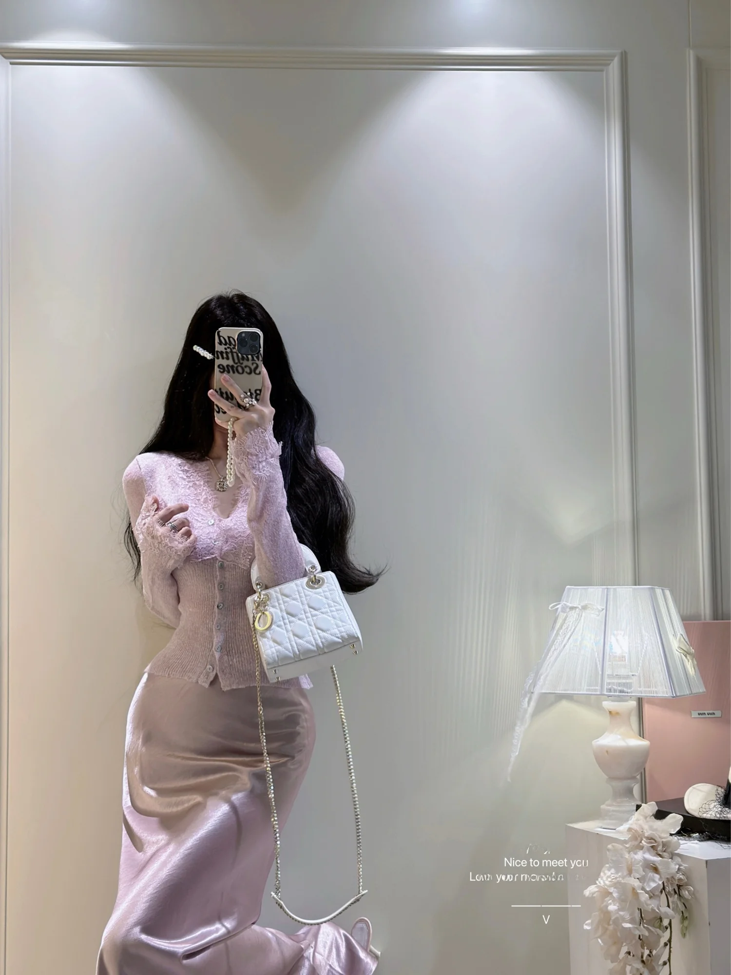 

Мерцающий вязаный свитер V-Ne Long Sve, женский модный комплект, корейское платье Sle Sisterly Gentle Pure Desire Camere