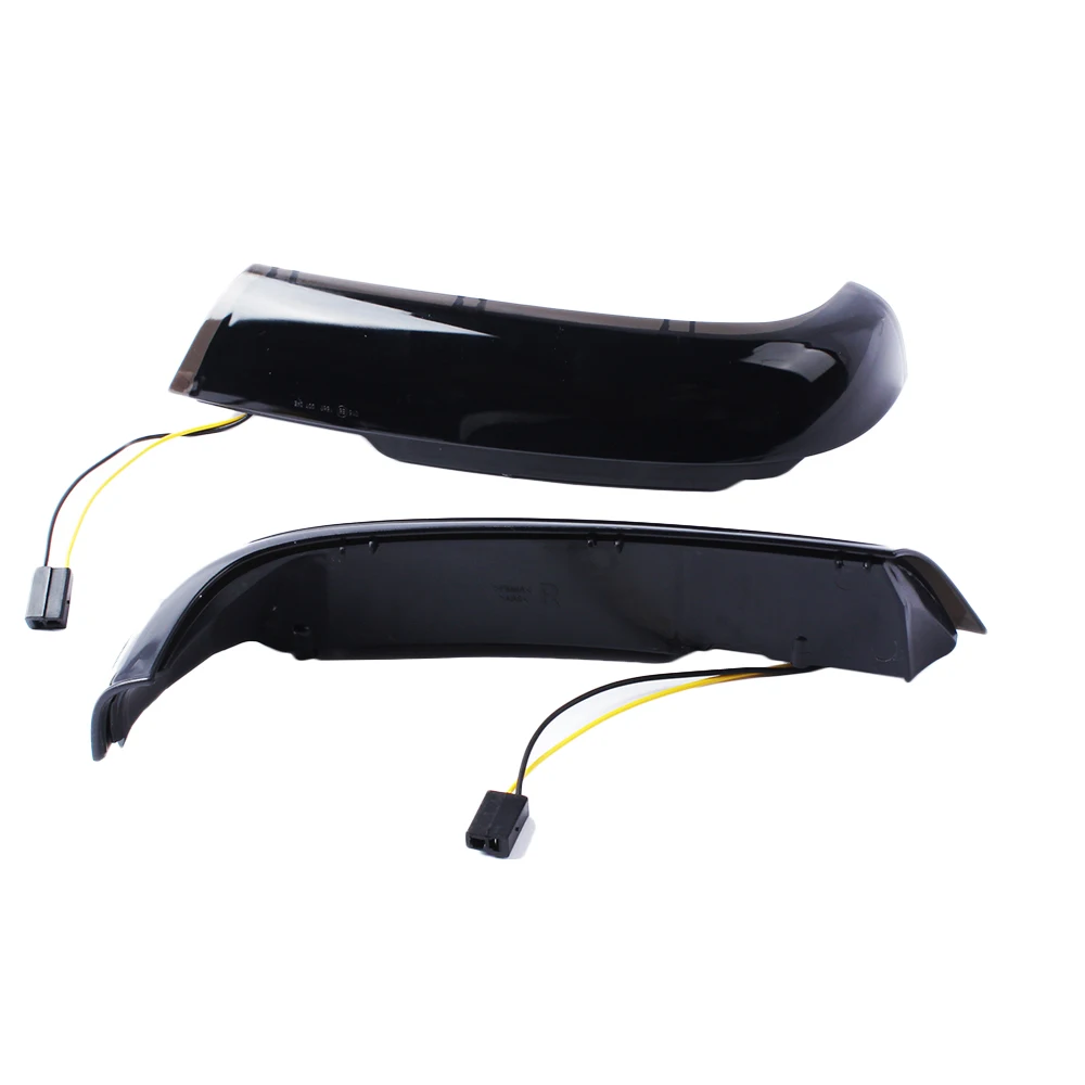 Side Mirror Turn Signal Light Dynamic Amber Turn Signal Light with Smoked Lens Fit for VW TOUAREG 2002-2007