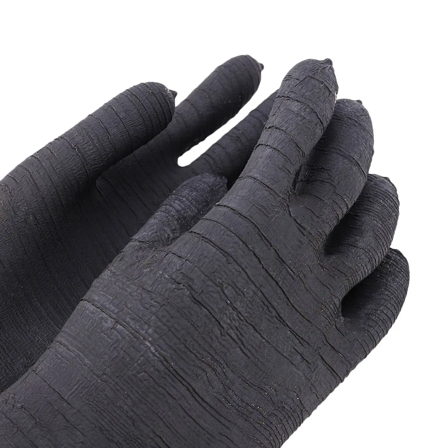 Sarung Tangan Sandblaster Hitam Karet Terbaik Sarung Tangan Peledakan Pasir Abrasif Bergaris untuk Kabinet Peledakan 65x30cm