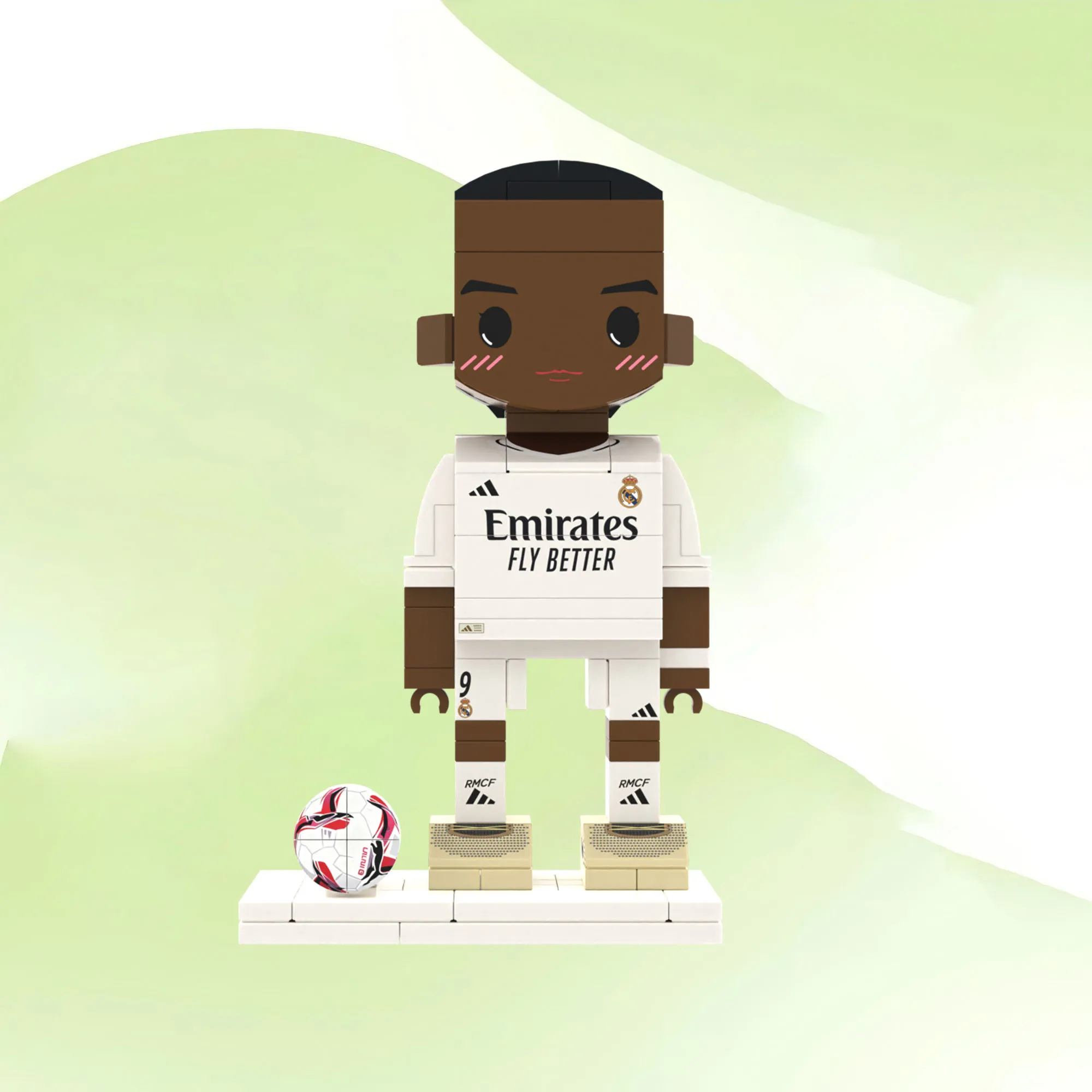 

Personalized Soccer Brick Figures Custom Football Team Design Mini Character Building Blocks Desktop Ornament Creative Gift