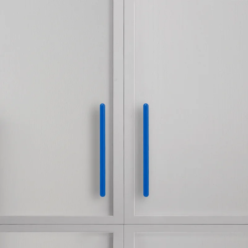 Fan Copper Bauhaus Klein Blue Pure Brass Cabinet Door Handle Wardrobe Wine Cabinet