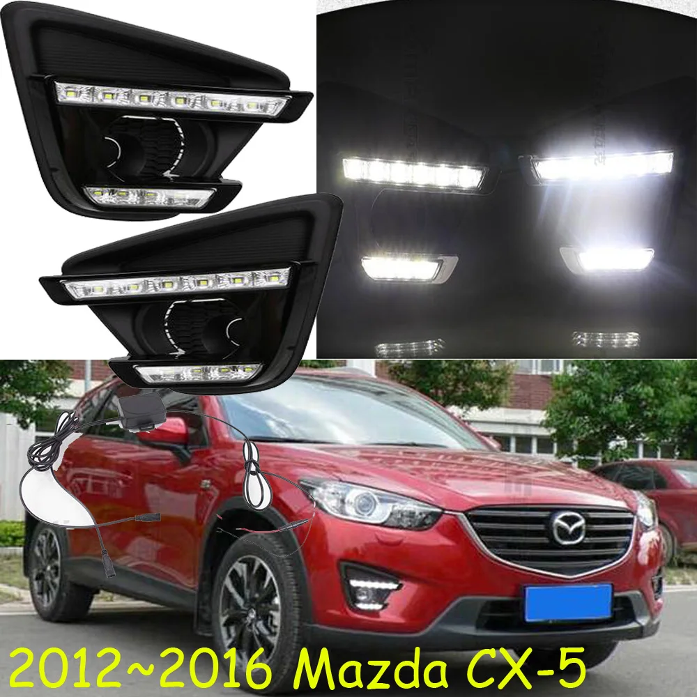 car bumper CX5 headlight for Mazda CX-5 daytime light CX 5 2012~2016y DRL car accessories LED headlamp for Mazda CX-5 fog light