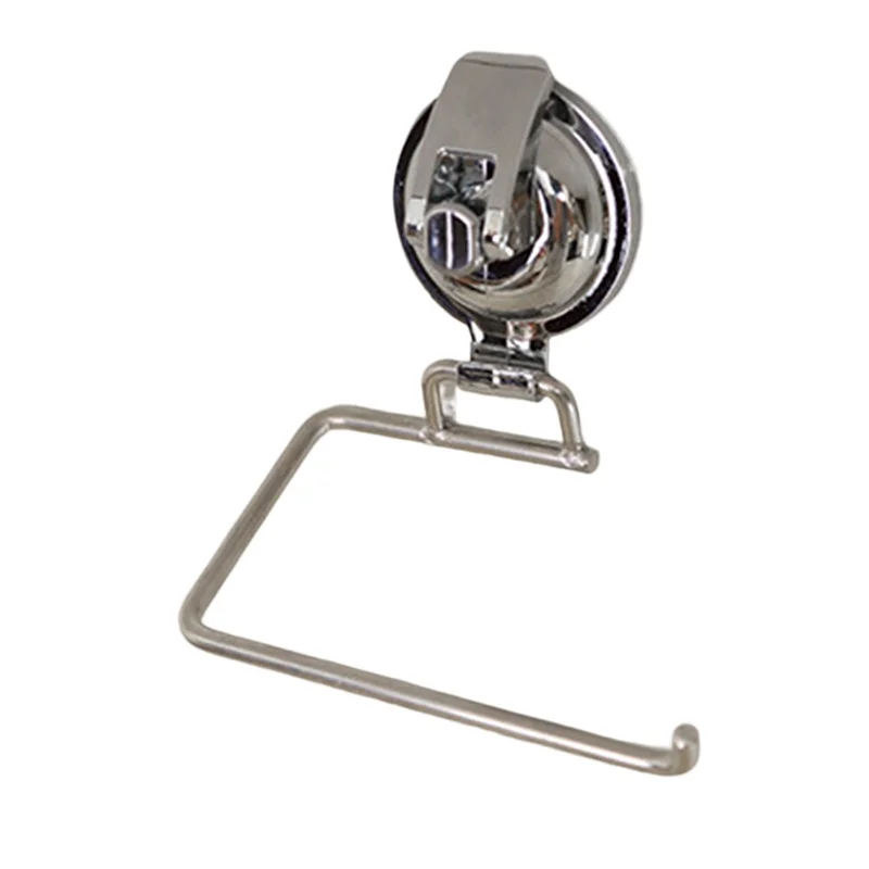 Vakuum Saugnapf Rollenpapierhalter Silber Edelstahl Tissue Rack Badezimmer WC Toilette Wandmontiertes Lagerregal LYZ