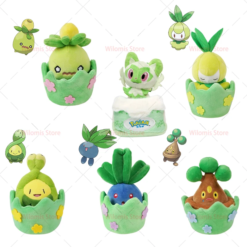 Peluche Original de Pokémon, Serie Lawn Adventure, Oddish, Budew, Bonsly, Petilil, Smoliv, Muñeco de Peluche, Llavero, Regalo para Niños