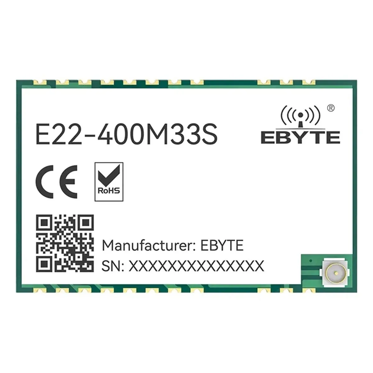 A14M  SX1268 433MHz Lora Wireless Transceiver Module E22-400M33S Low Power 33dbm Long Distance 16KM SMD /Stamp Holes