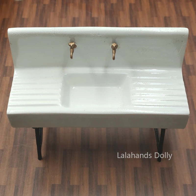 Dollhouse Miniature Furniture Items Mini Toilet,Bath Cabinet,Kitchen Cabinet, Hand Washing, Sink, Cabinet Decoration Accessories