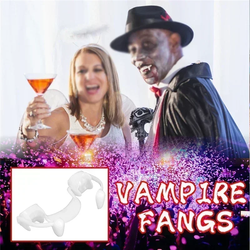 Halloween Retractable Fangs Holiday Party Masquerade Props Zombie Teeth Little Tiger Vampire Denture Braces