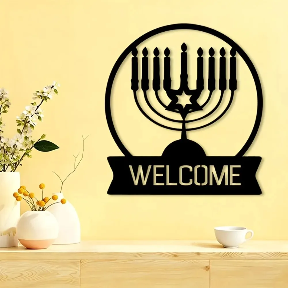 CIFBUY Iron Wall Art Art Deco Metal Sculpture Rustproof Hanging Plaque Indoor Outdoor Home Office Decor Sign