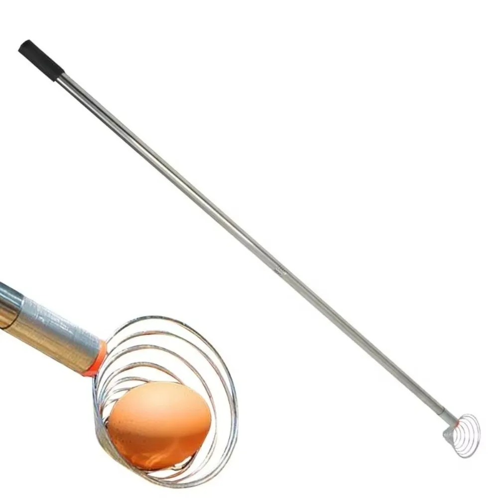 

New Stainless Steel Egg Picking Artifact Adjustable Removable Nut Gatherer Portable Egg Grabber Chicken House