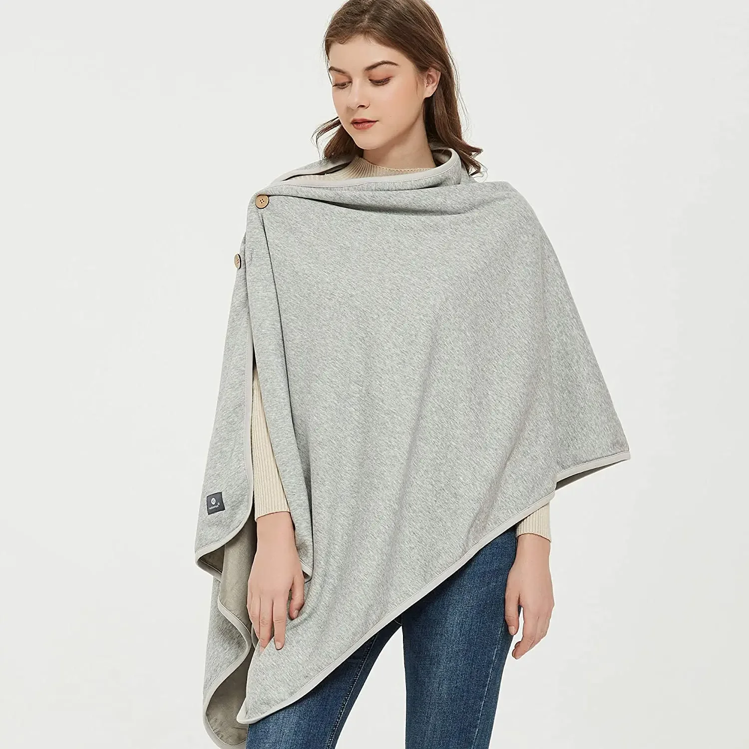 

Blanket, Cape, Home Office casual multi-use 5G emf radiation protection silver blanket Warm Air conditioning cape 180*72cm