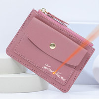 Free Name Customized Women Wallets New Short Zipper Card Holders Female Purse Brand Coin Pocket Top Quality Wallet For Girls