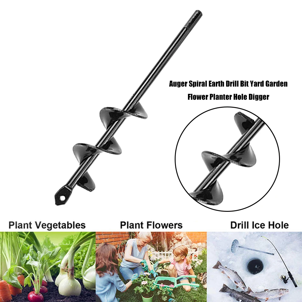 

Auger Spiral Earth Drill Bit Yard Garden Flower Planter Hole Digger 4x22cm