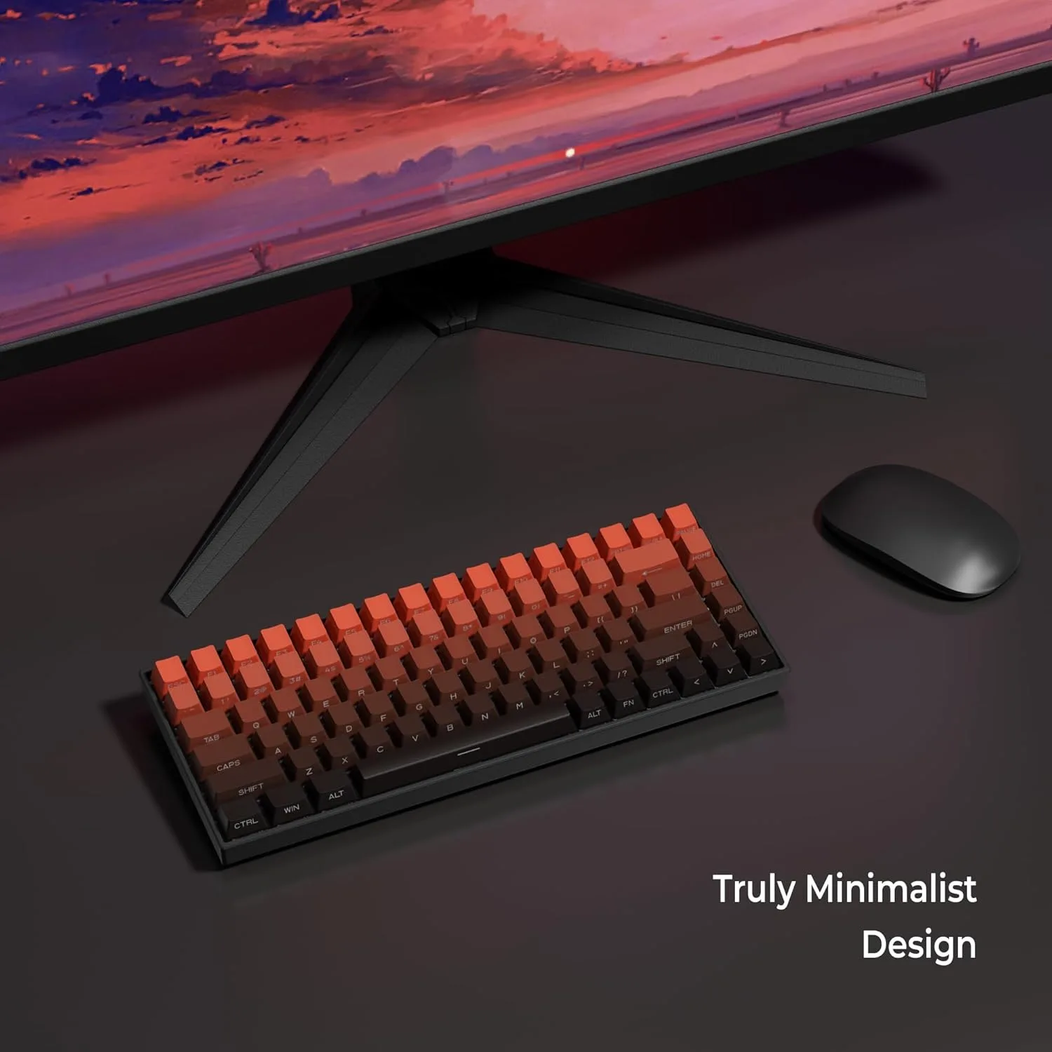 133keys Side Engraved Semi Transparent PBT Sanding Six Color Gradient Personalized Keycap for Mechanical Keyboards