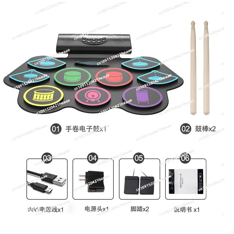 Suitable for beginners in hand roll electronic drums, drum stands, and percussion instruments