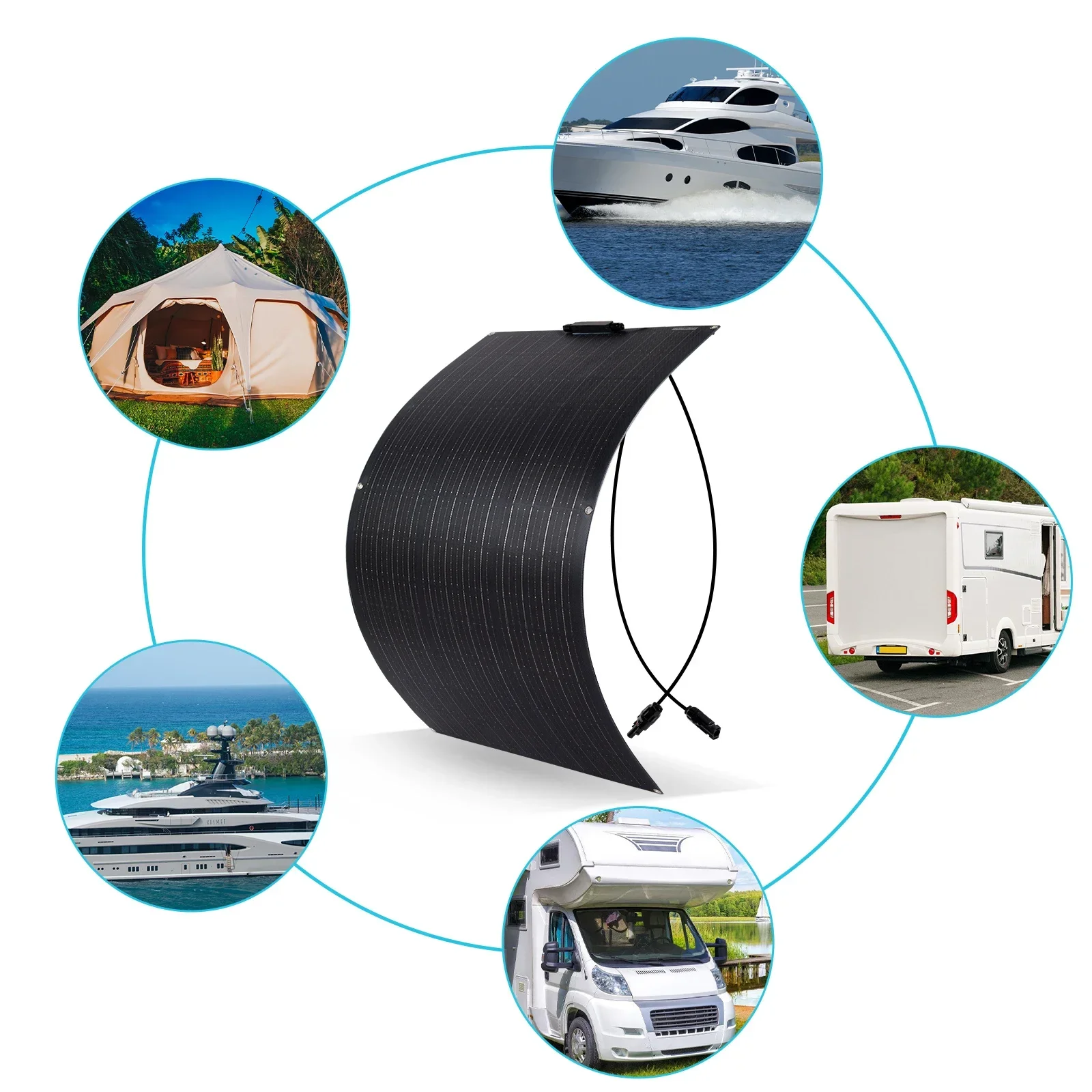 1000W 2000W 3000W Solar Panel Flexible Panel Solar Monocrystalline Cell For 12V/24V Battery Charger 1500W System Kits