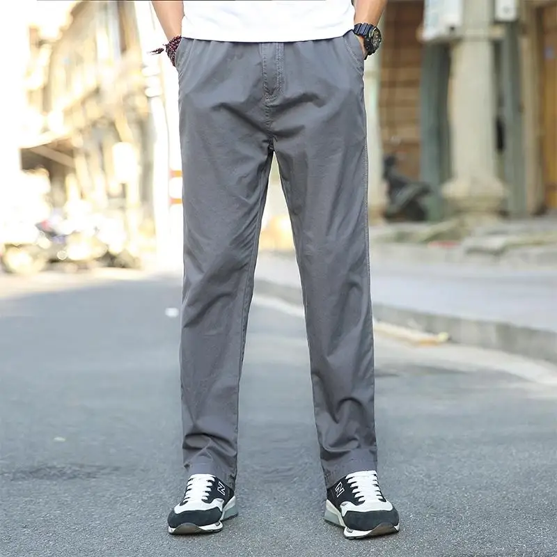 

Plus Size M-5XL Men Long Pants Casual Korean Style Cotton Jogger Sweatpants Oversize