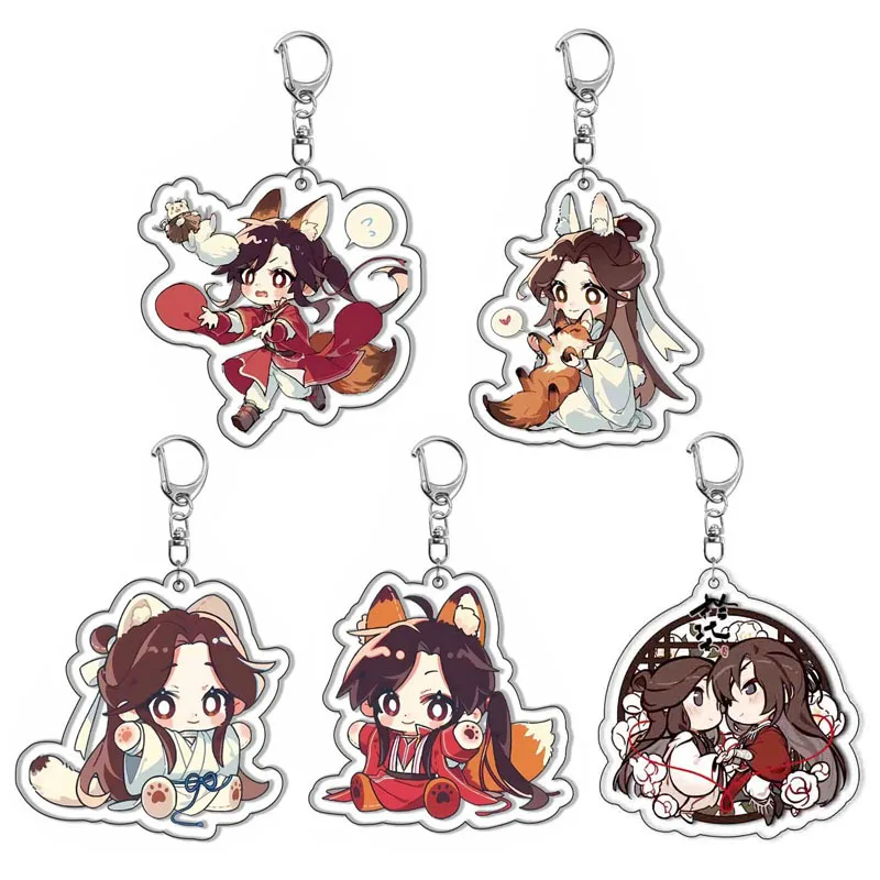 Mode Anime Heaven Official's Blessing Schlüsselanhänger Tian Guan Ci Fu Hua Cheng Xie Lian Schlüsselanhänger Acryl Anhänger Schlüsselanhänger für Mädchen