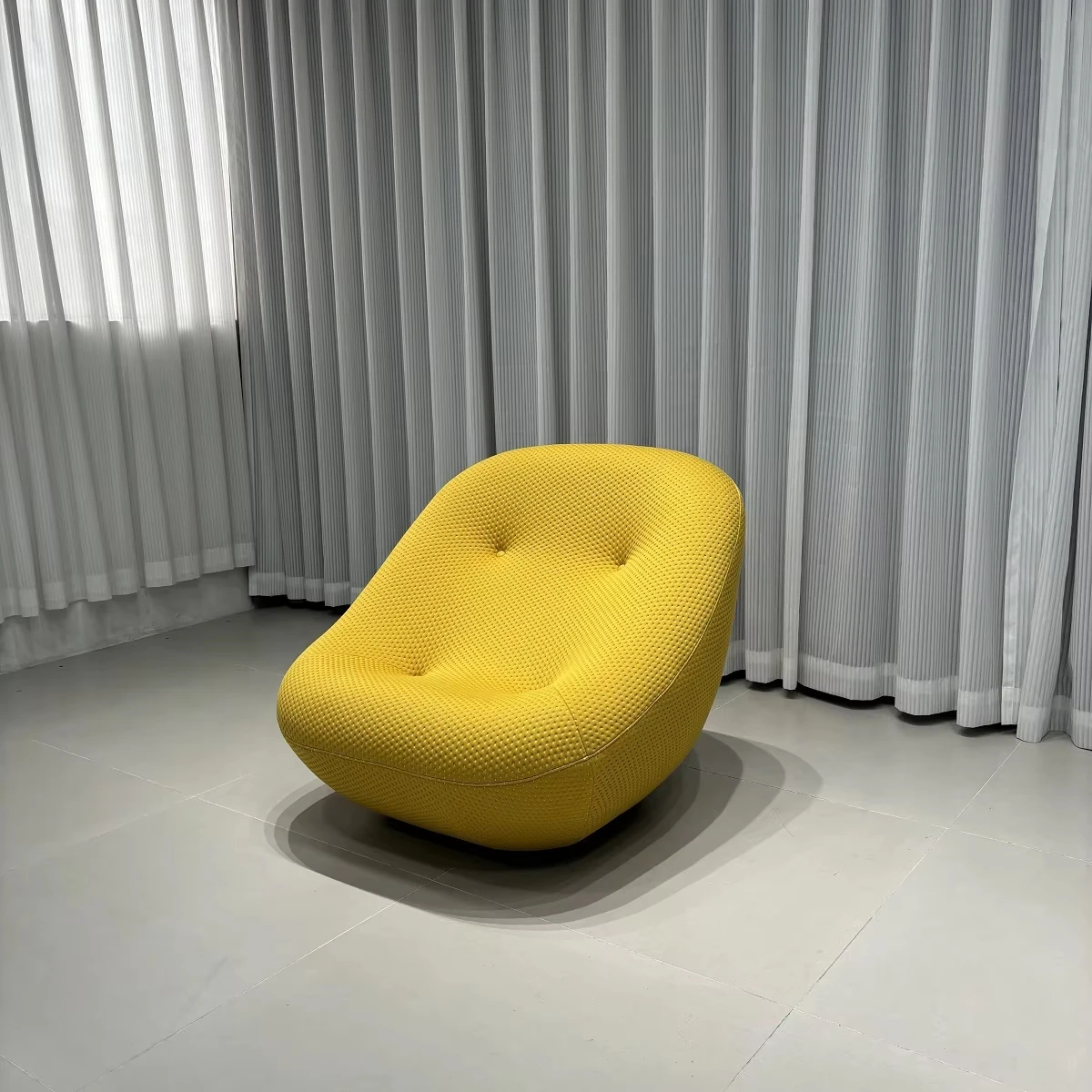 Freehand Space Lazy Sofa Simple Light Luxury Modern Wabi-Sabi Style Leisure Rotating Single Fabric Chair Shell Sofa Chair
