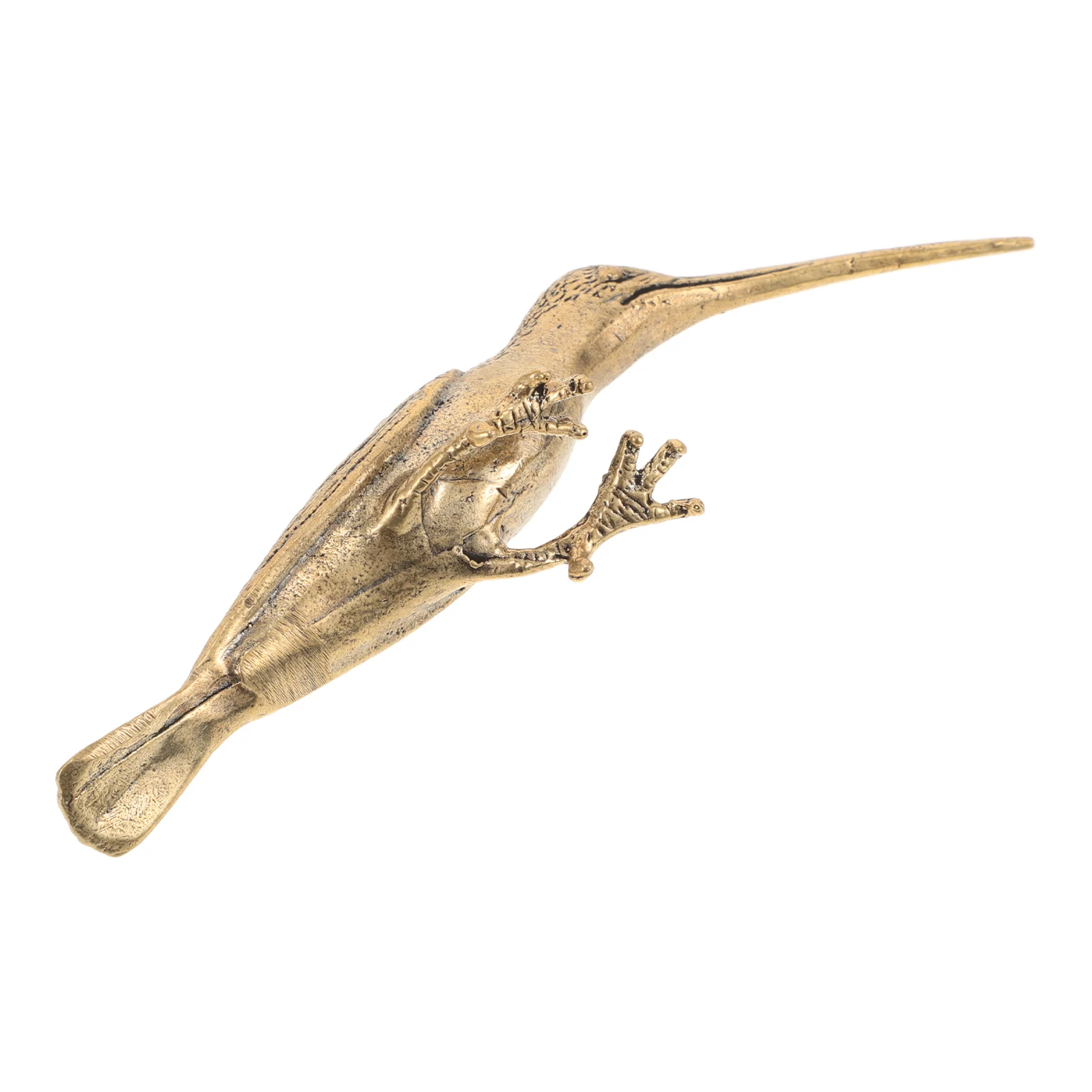 

Hummingbird Miniature Brass Bird Statue Fine Microcarved For Desktop Office Home Decor Animal Ornament Copper