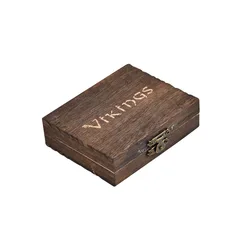 Viking wooden box Viking cowhide bag jewelry necklace packaging box gift bag to send friends essential gift box packaging bag