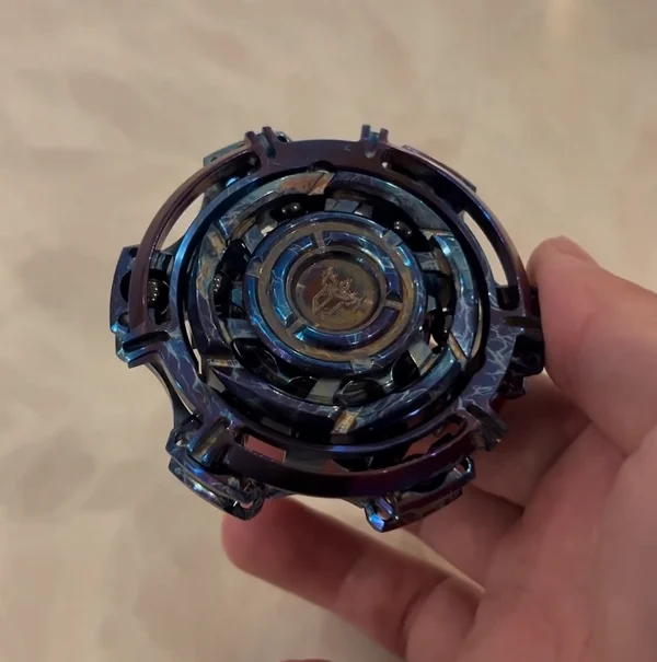 Used EDC Fk Storm Titanium Secret Carving Stress Relief Toy Haptic Spinner Fingertip Gyroscope Decompression Toys For Adult