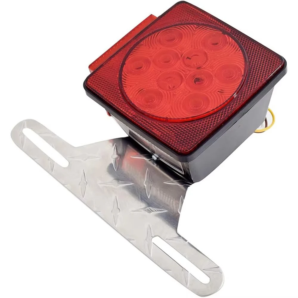 Trailer Camper License Plate Bracket Mount Stand Aluminum Alloy Truck Light Holder Number Plate Light Frame Support For Tractor