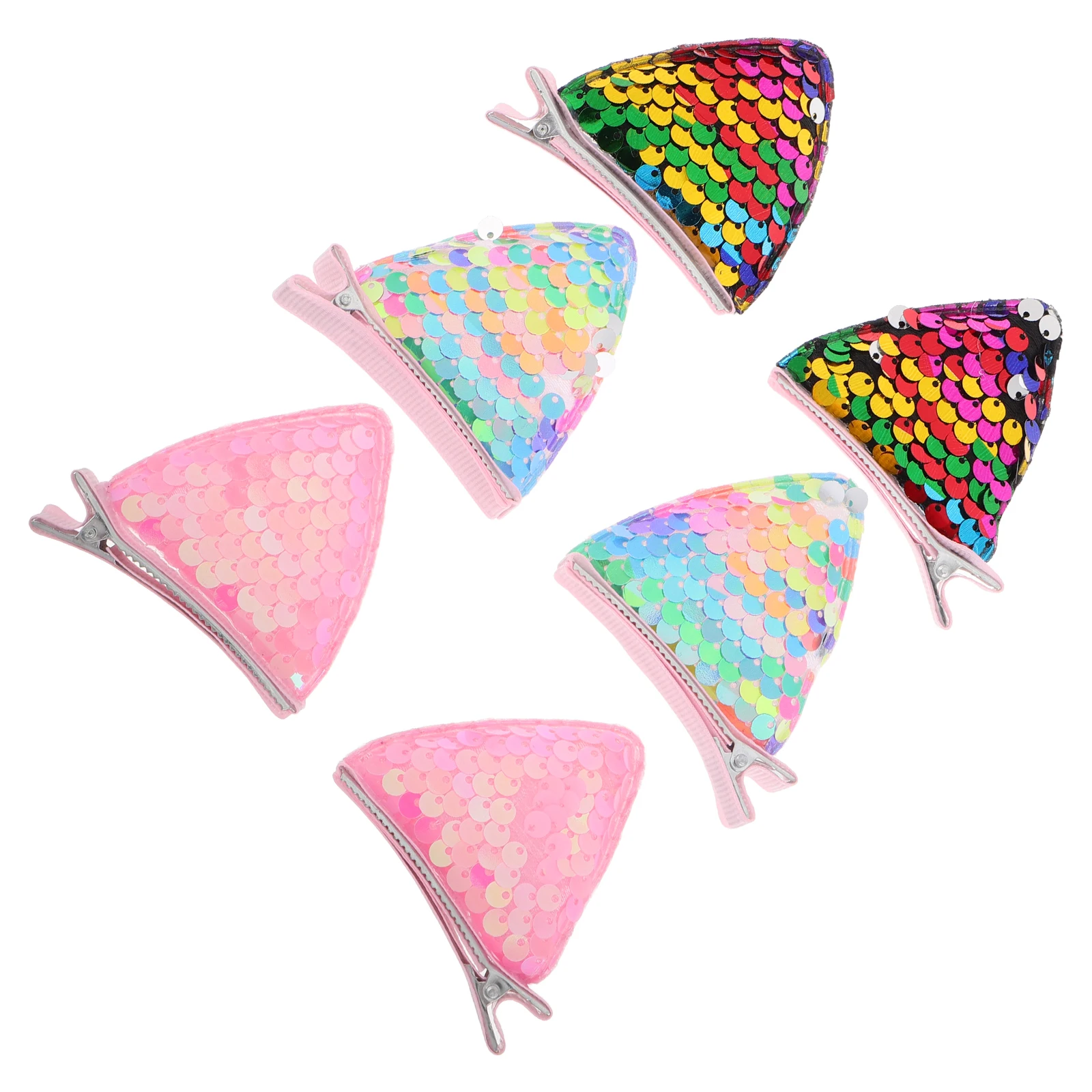 

6Pcs Cat Hairpin 3D Design Toddler Girls Cat Ears Hair Clip Accessories Pink Pastel Colors Duckbill Clips Women Hairpins