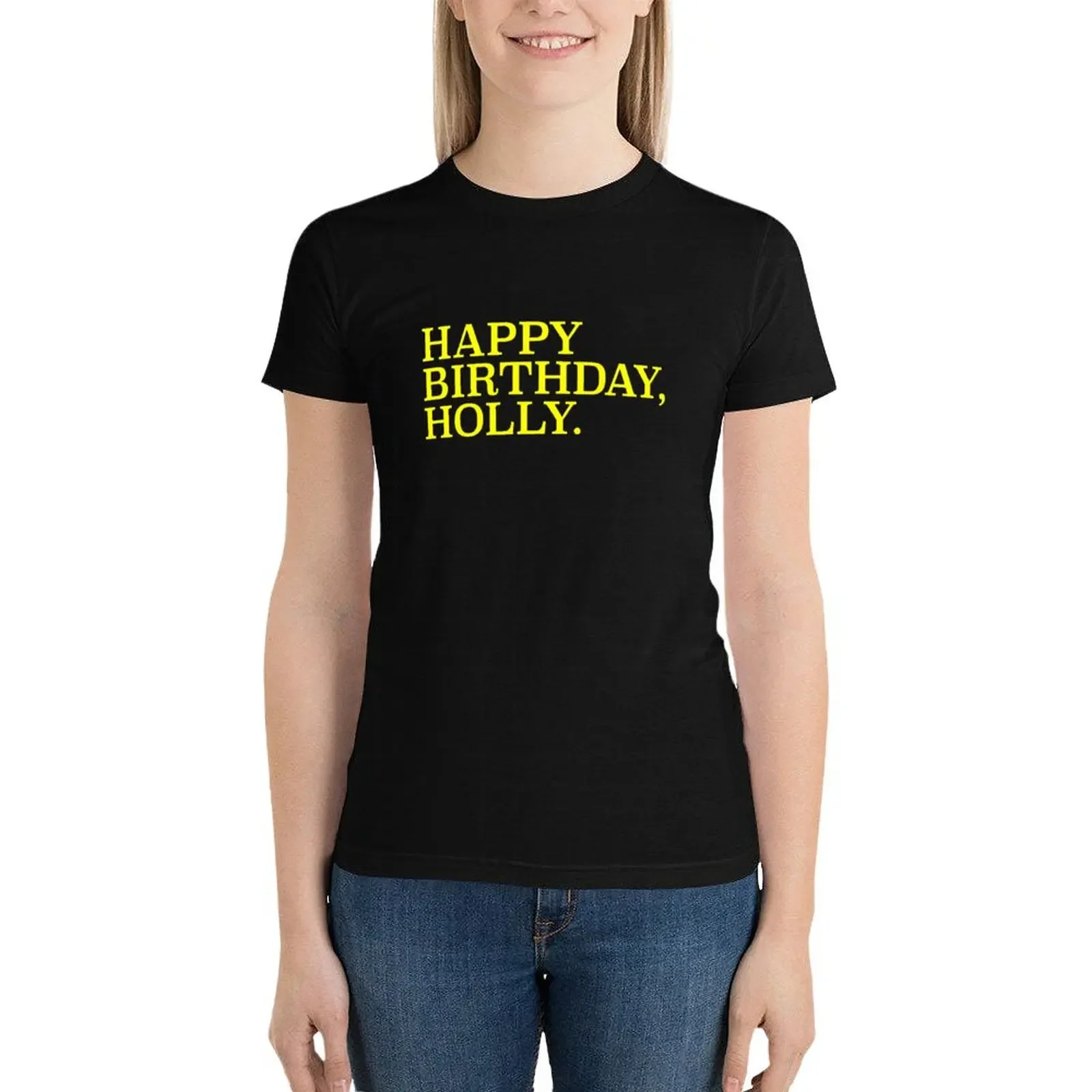 Happy Birthday Holly - Reply All Email T-Shirt cute tops graphics t-shirts for Women loose fit