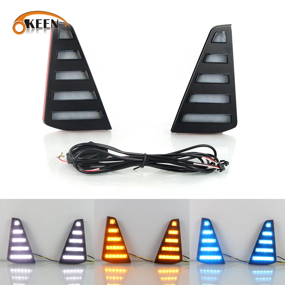 MIHAZ Car LED Daytime Running Light For Changan Cs55 Plus 2024 Auto DRL Headlight 2pcs  Turn Signal Light Day Lamps Yellow Light