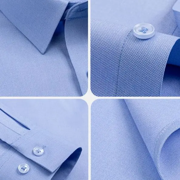 

8XL 7XL New Work White Shirt Men Wormwood fiber Men's Long Sleeve Shirt Mens Shirts Long Sleeve Dress Shirts Slim Fit Business