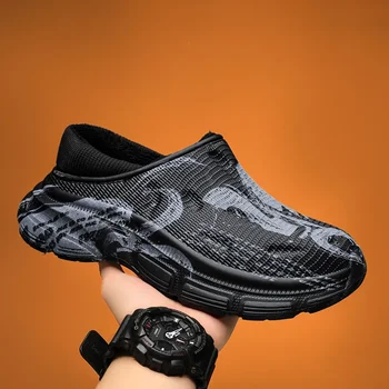 الشتاء نعال قماش للرجال المنزل الدافئ أحذية قطنية رجالي سميكة القاع المضادة للانزلاق حذاء للحديقة قباقيب قطنية الانزلاق على أحذية الشيف