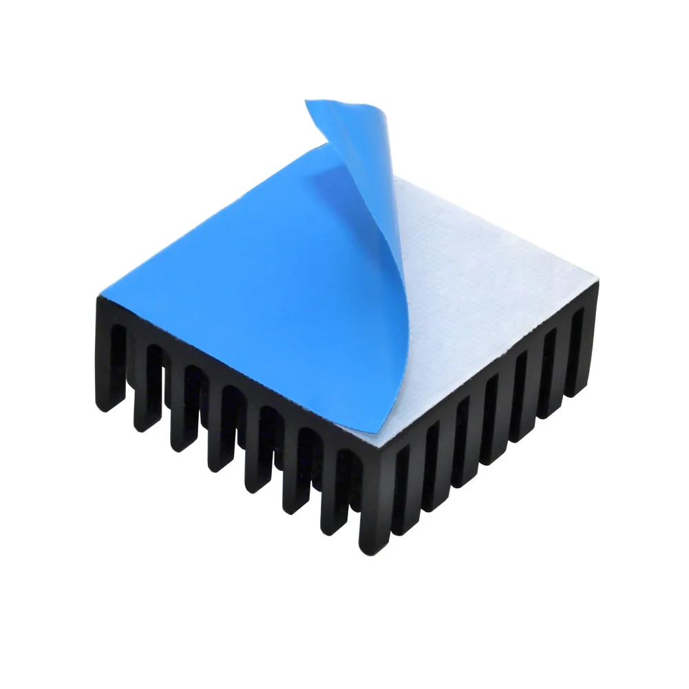 25x25x10mm 20pcs Aluminum Heatsink Black Heat sink cooling for Electronic IC Chip With Thermal Conductive Tape