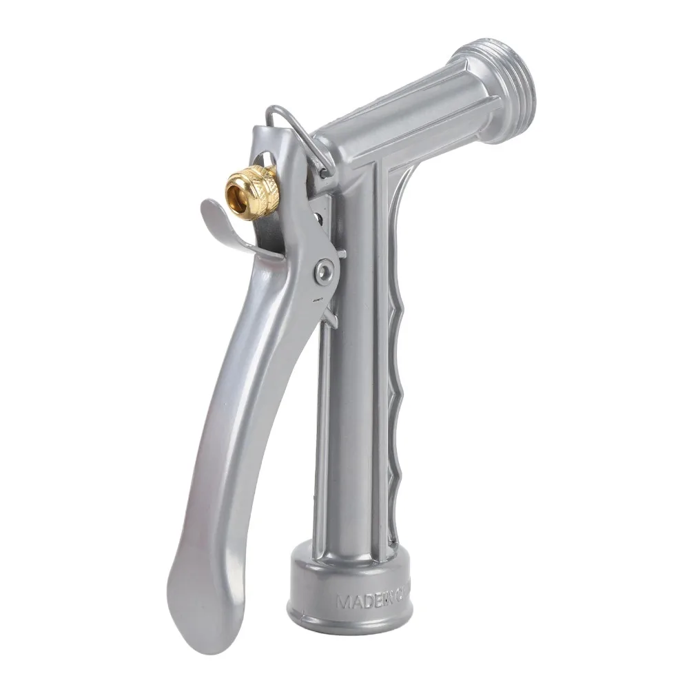 Adjustable Garden Hose Nozzle Zinc Alloy High Pressure Water Nozzle Sprayer Heavy Duty US /EU Standard High Pressure Nozzle