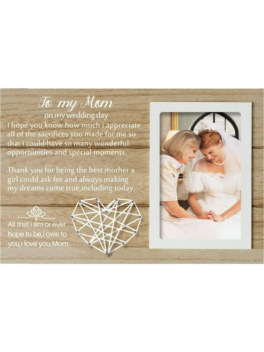 Bride-To-Be Commemorate Picture Frame, Commemorative Gift From the Bride to Mother, Wedding Memorial Mother's Day Gift Photo