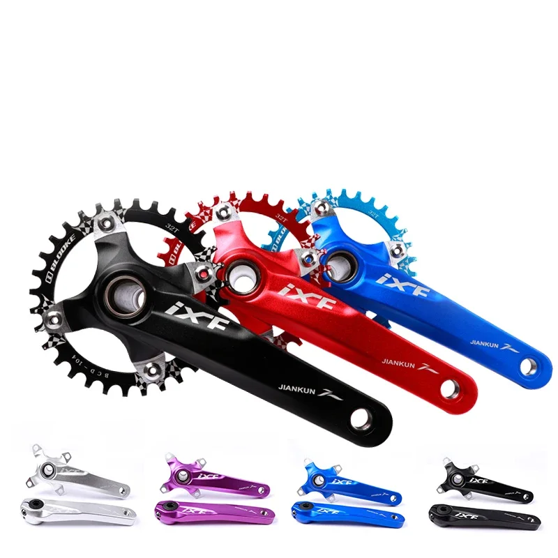 

104mm mountain bike hollow sprocket crank 8 9 10 11 speed positive and negative gear 32T 34T 36T mountain bike sprocket crane