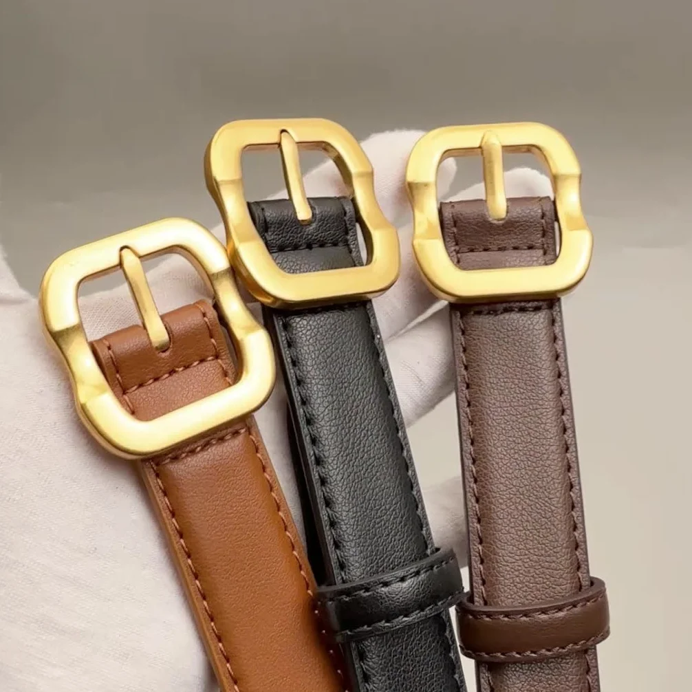 女性の本革多用途ベルト金属ピンバックルファッション装飾ジーンズズボンウエストベルト衣類アクセサリー