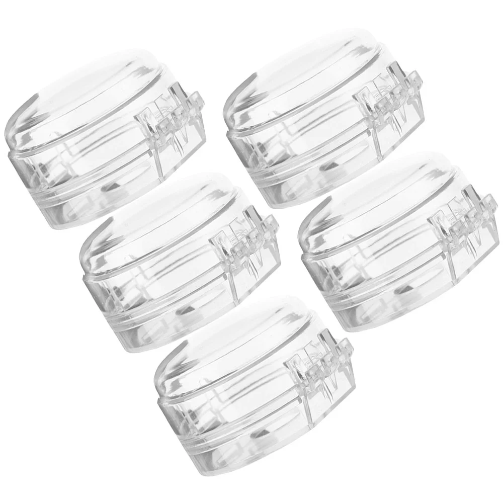 5 Pcs Transparent Gas Stove Knob Covers Safety Childproof Locks for Oven Burner Easy Installation Oil Proof Clean